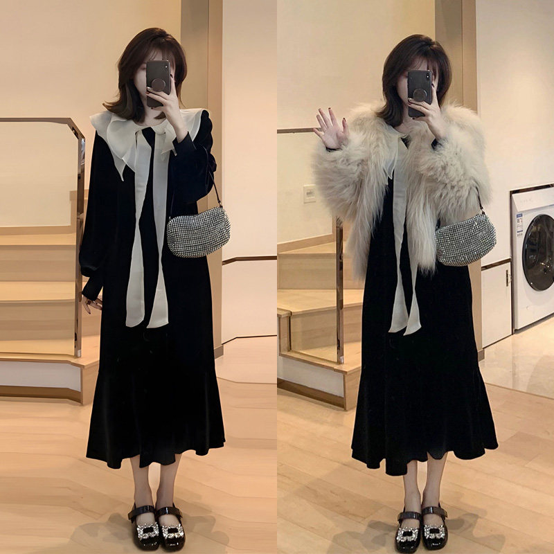BRITISH NEXT KISS 봄 가을 출산복 새 양복 2024 패션 롱 스커트 양복