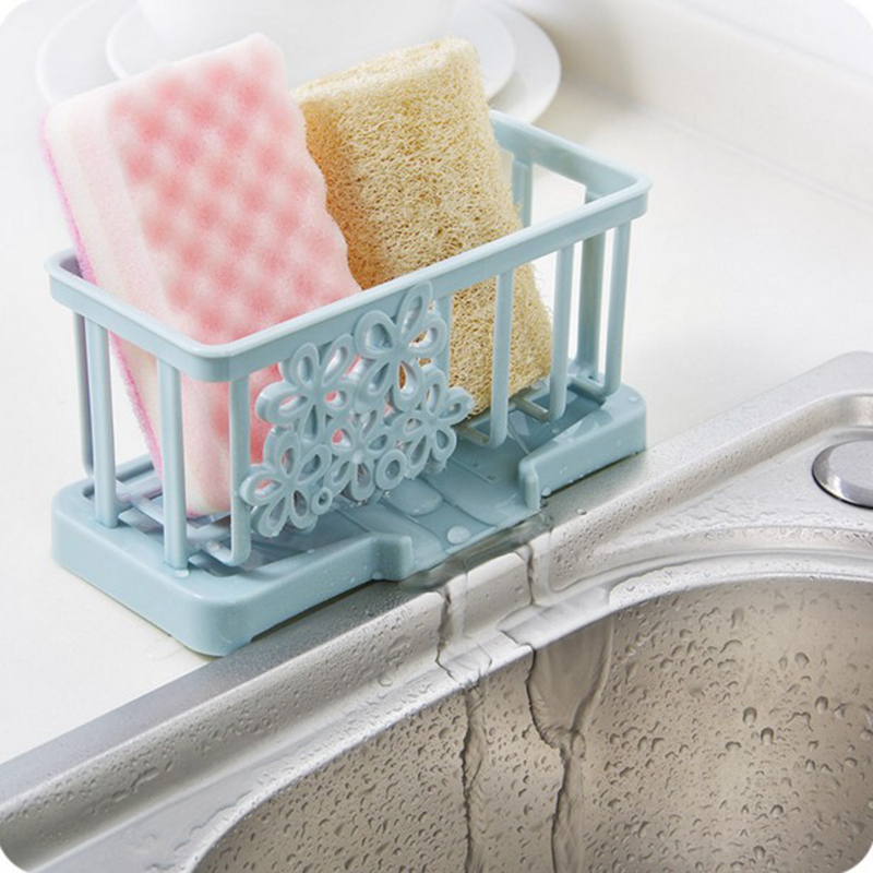 洗碗海绵收纳置物架水槽台面清洁抹布架沥水架厨房用品百洁布挂架