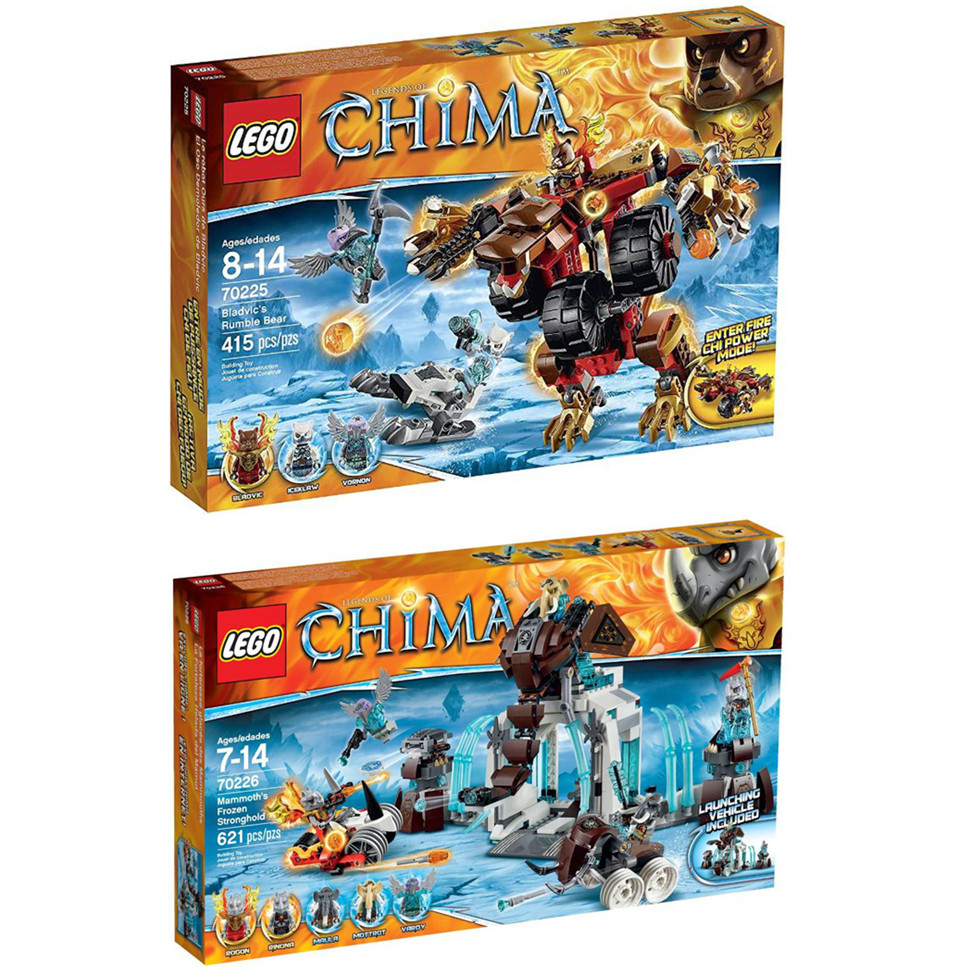 全新LEGO乐高70220气功传奇CHIMA剑齿虎70225维克熊70226