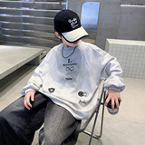 男童卫衣春秋款新款帅气炸街秋装中大童装秋季男孩长袖上衣潮，童装T恤，摩比熊