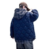 儿童装男童夹棉外套秋冬款新款男孩中大童加厚冬季假两件棉衣，童装外套，摩比熊