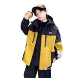 男童冲锋衣三合一可拆卸新款儿童外套秋冬款中大童派克服加厚，童装外套，摩比熊