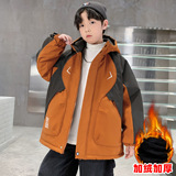 男童冬装棉衣外套年新款冬季加厚中大儿童男孩派克服冬款棉服，童装棉衣，摩比熊