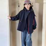 女童秋装外套新款儿童秋冬款三合一冲锋衣中大童女孩秋季上衣，童装外套，摩比熊