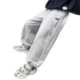 儿童装男童冬季一体加绒裤子新款初中生大童秋冬加厚运动，童装裤子，摩比熊