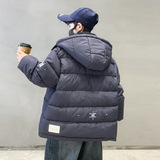 儿童装男童冬装小格子连帽棉服新款大童棉袄冬季加厚保暖棉衣，童装棉衣，摩比熊