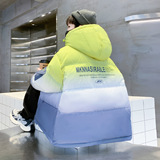 男童冬装加厚韩版彩色渐变棉衣大童新款儿童棉袄外套，童装棉衣，摩比熊