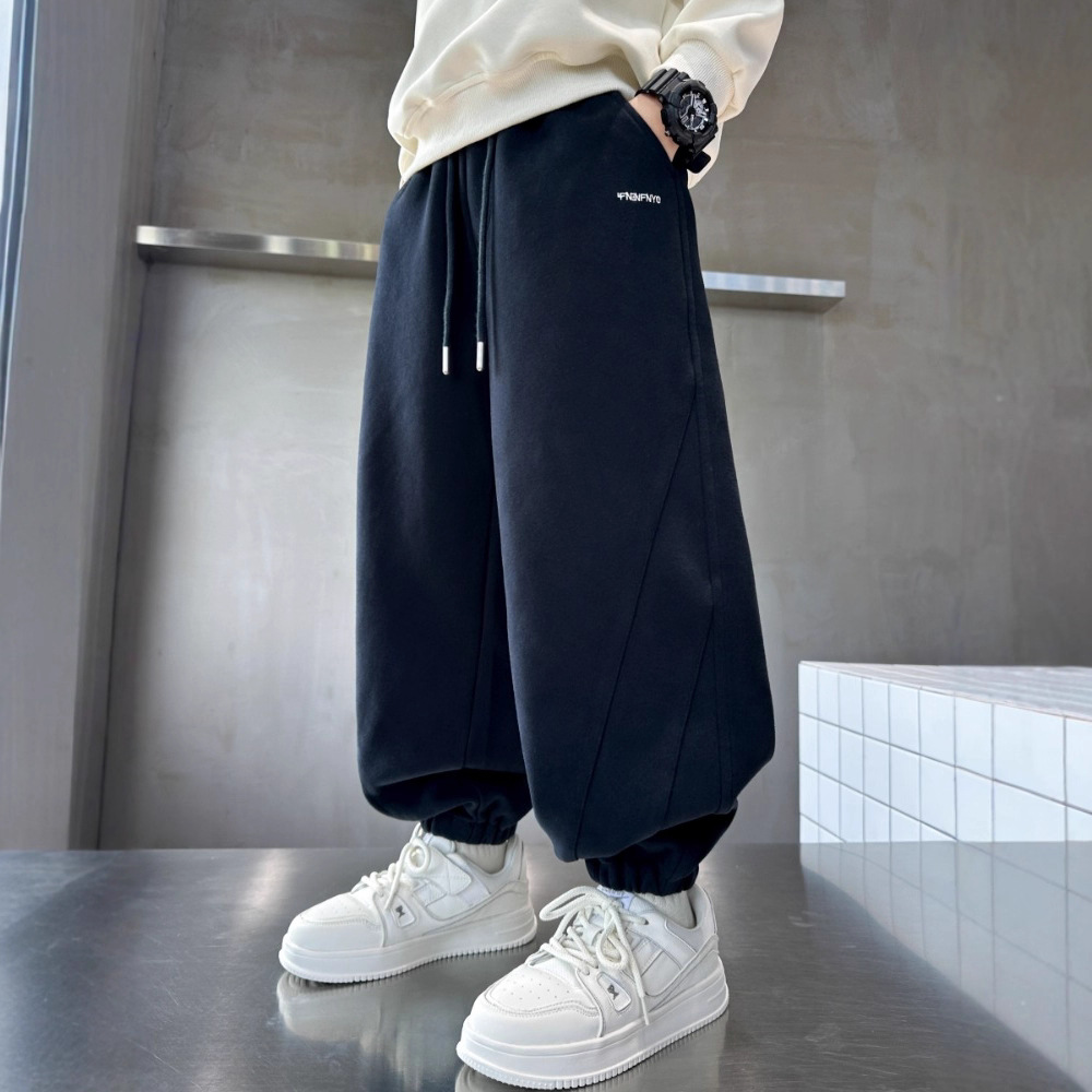 男童裤子春秋款新款中大童男孩秋装潮酷帅儿童秋季运动裤，童装裤子，摩比熊