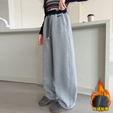 女童加绒弯刀裤一体绒秋冬裤子新款儿童加厚运动大童冬季，童装裤子，摩比熊