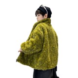 男童夹棉外套新款儿童羊羔毛加厚中大童秋冬装上衣痞帅毛毛衣，童装外套，摩比熊