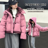 女童棉服冬季新款儿童夹棉冬装女孩加厚面包服女大童棉衣外套，童装棉衣，摩比熊