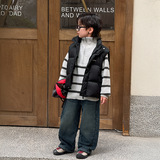 童装男童半开领毛衣冬季新款儿童保暖内搭上衣大童冬装衣服潮，童装毛衣，摩比熊