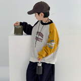 男童加绒加厚一体绒卫衣冬季大儿童装冬装新款潮男孩上衣，童装卫衣/绒衫，摩比熊