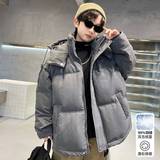 男童冬装加厚连帽羽绒服新款大童冬季白鸭绒宽松外套儿童保暖上衣，童装羽绒服，摩比熊