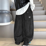 男童冬装裤子儿童加绒休闲裤秋冬新款中大童冬季工装裤潮童装，童装裤子，摩比熊