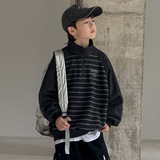 男童加绒卫衣款新款大儿童装冬季一体绒加厚打底上衣冬装，童装卫衣/绒衫，摩比熊