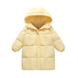 儿童羽绒服男女童冬装加厚保暖外套宝宝连帽白鸭绒中长款直播，童装羽绒服，摩比熊