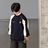 青少年男孩加绒卫衣男童打底衫新款冬加厚儿童超好看内搭上衣，童装卫衣/绒衫，摩比熊