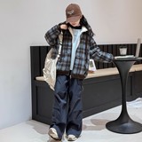 女童加绒外套新款冬季儿童夹棉冬装女孩韩系秋冬大童加厚棉衣，童装棉衣，摩比熊