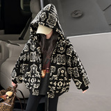 女童加绒外套冬款中大童皮毛一体夹棉外套小女孩加厚毛毛衣潮，童装外套，摩比熊