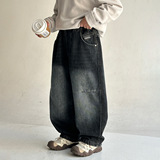 儿童装男童加绒裤子新款秋冬款一体绒牛仔男孩冬季加厚大童潮，童装裤子，摩比熊