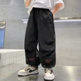 儿童装男童夏装运动裤子防蚊裤新款男孩夏季薄款中大童夏款潮，童装裤子，摩比熊