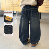 童装男童加绒牛仔裤冬季新款儿童加厚保暖裤子大童冬装长裤潮，童装裤子，摩比熊