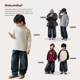 童装男童加绒牛仔裤冬季新款儿童加厚保暖裤子大童冬装长裤潮，童装裤子，摩比熊