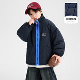 男童冬季撞色防水加厚运动棉服新款儿童学生冬天夹棉棉袄外套，童装棉衣，摩比熊