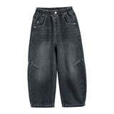 男童冬季加绒牛仔裤新款儿童装运动休闲加厚保暖长裤子中大童，童装裤子，摩比熊