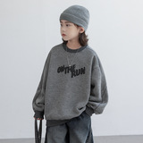 男童加绒卫衣款新款儿童装冬季一体绒打底衫大童冬装上衣，童装卫衣/绒衫，摩比熊