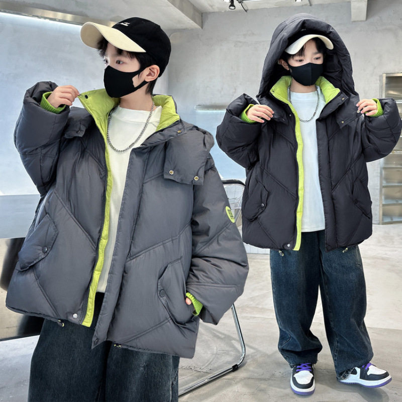 童装男童冬装新款贴标休闲棉衣大童冬季儿童棉袄棉服，童装棉衣，摩比熊