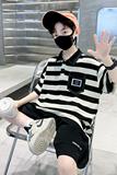 儿童装男童夏装套装新款运动夏季男孩中大童薄款夏款酷帅气潮，童装休闲套装，摩比熊