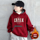 儿童装男童冬装加绒卫衣新款中大童款加厚男孩冬季上衣潮，童装卫衣/绒衫，摩比熊