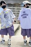 男童夏装套装童装夏季新款中大童儿童夏款短袖衣服薄款两件套，童装休闲套装，摩比熊