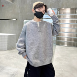 男童秋冬款毛衣新款中大童冬装男孩冬季韩版儿童假两件毛线衣，童装毛衣，摩比熊