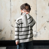 童装男童半开领毛衣冬季新款儿童保暖内搭上衣大童冬装衣服潮，童装毛衣，摩比熊