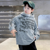 男童加绒卫衣连帽冬款潮牌中大童加厚保暖上衣儿童大男孩冬装童装，童装卫衣/绒衫，摩比熊