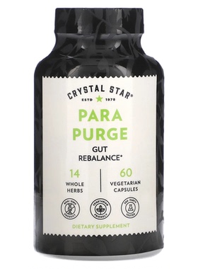 美国Crystal Star清体复合草本配方60粒PARA PURGE GUT REBALANCE