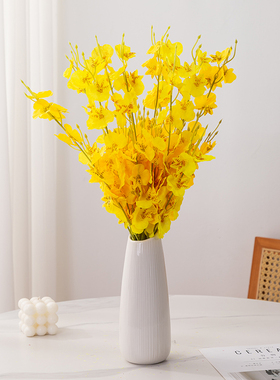 跳舞兰仿真花高品质假花装饰花艺摆设花束干花客厅摆件餐桌花摆花