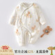 新生婴儿衣服纯棉秋冬装 夹棉加厚哈衣爬服出生幼儿宝宝保暖连体衣