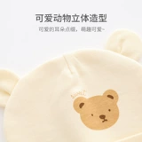 Детская милая хлопковая шапка для новорожденных, с медвежатами