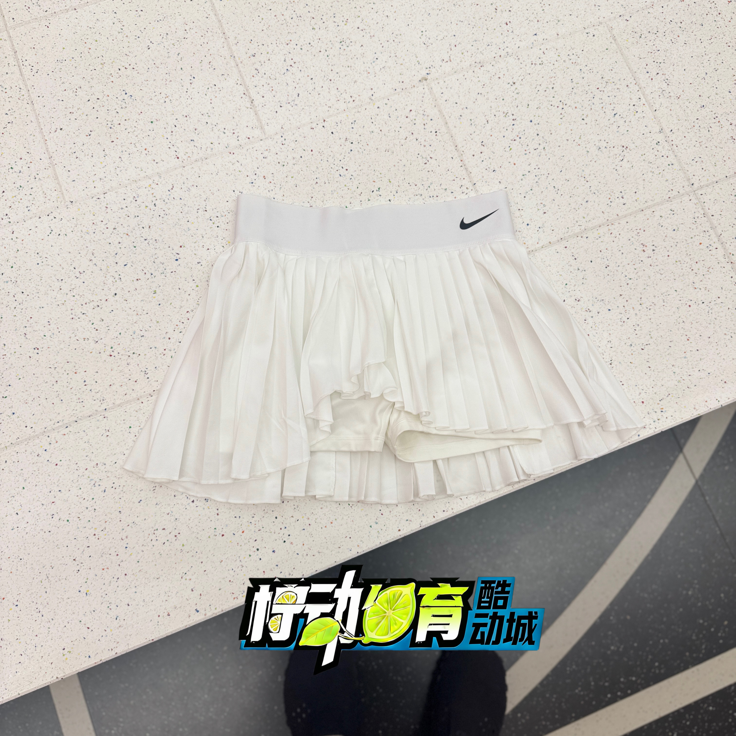 正品Nike耐克女子训练防走光二合一速干网球透气百褶裙短裙DR6850