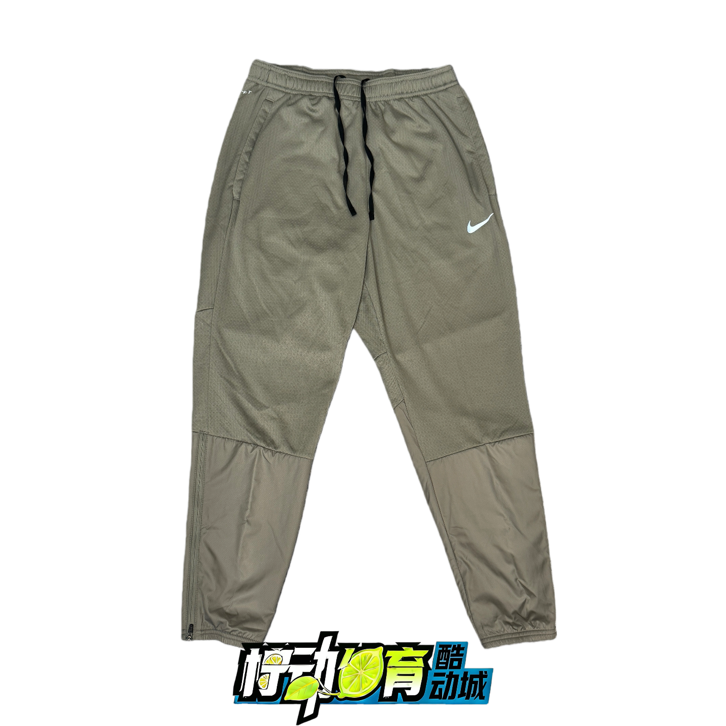 正品Nike耐克男秋冬运动训练跑步保暖加绒束脚9分长裤FZ1114-053