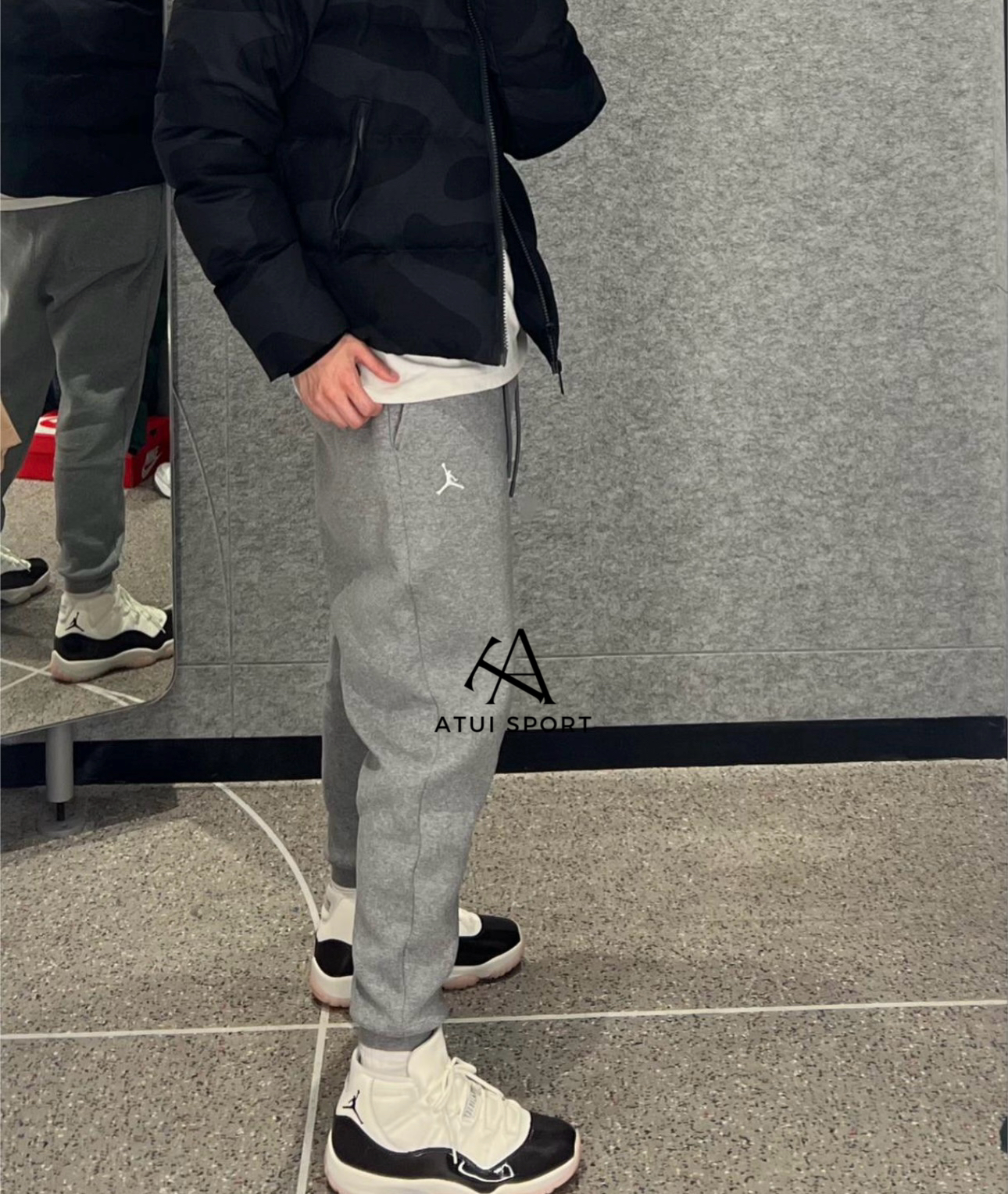 正品Nike/耐克 JORDAN男子秋冬运动加绒保暖束脚长裤 FJ7780-091