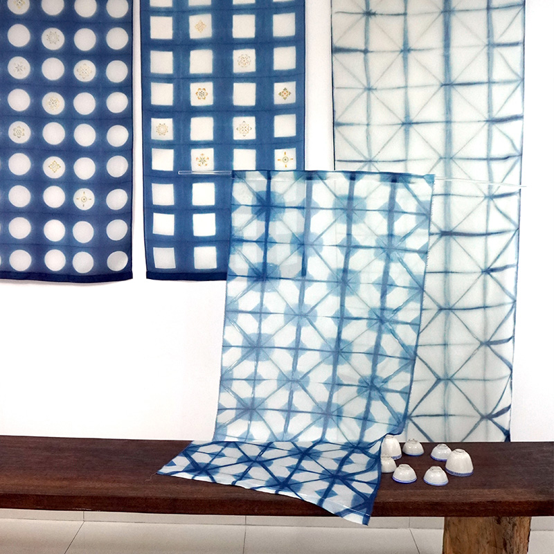 天然纤维手工染色用门帘挂画