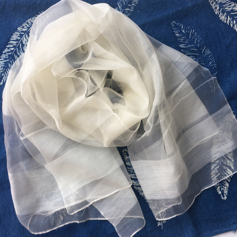 条纹款草木染围巾