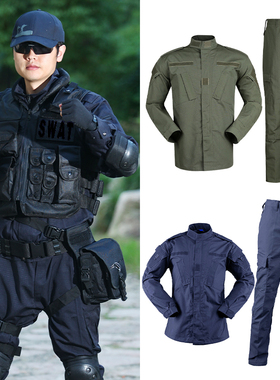 无贼WZJP真人CS黑棕绿色蓝色军迷男套服春秋冬战术服军训户外