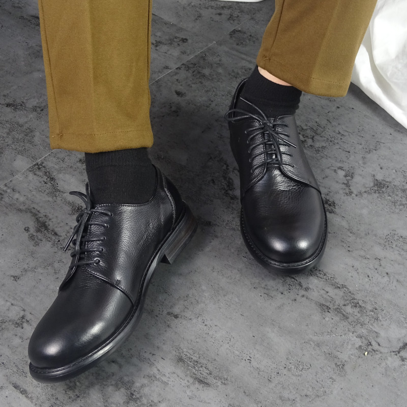 日系大头皮鞋男暗黑厚底软皮低帮鞋复古手工牛皮圆头休闲皮鞋个性,流行男鞋,休闲皮鞋,淘宝优惠券,粉丝福利购,淘宝优惠卷