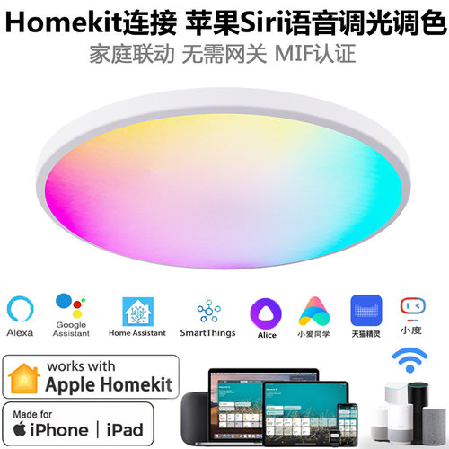 HomeKitled智能吸顶灯Siri语音灯